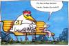 Cartoon: Nice Day (small) by GB tagged chicken huhn animals tiere wurm wetter sonne 