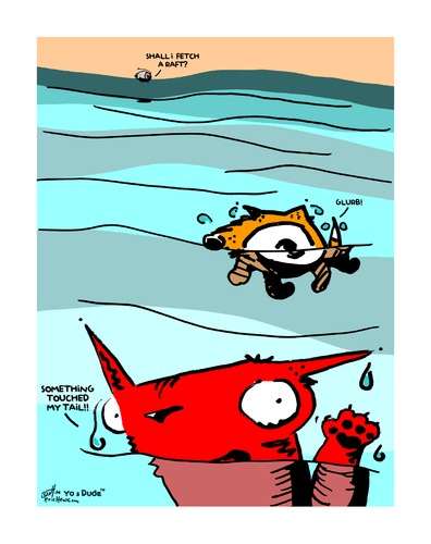 Cartoon: flood (medium) by ericHews tagged fllod,water,float,drown,swim,dog,paddle
