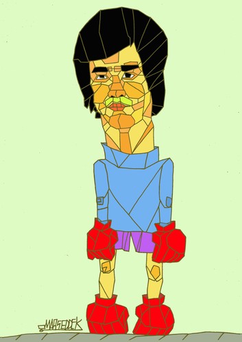 Cartoon: Bruce Lee (medium) by omar seddek mostafa tagged bruce,lee