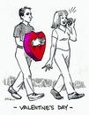 Cartoon: valentine cuffs (small) by r8r tagged valentine cuffs esposas love relationship lockstep cell phone yak talk girlfriend boyfriend lover amante