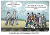 Cartoon: ... (small) by markus-grolik tagged europe,europa,eu,refugee,on,the,run,hungaria,merkel,immigration,syria,war,syrian,people,human,being,cartoon,grolik