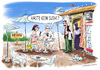 Cartoon: Haste Sushi (small) by markus-grolik tagged globalisierung,tourismus,touristen,deutsche,türken,türkei,deutschland,urlaub,weltküche,pauschaltourismus