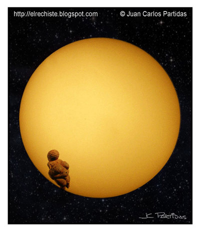 Cartoon: Venus transit (medium) by Juan Carlos Partidas tagged venus,transit,transito,planetas,sol,sun,space,espacio,astronomia,astronomy,event