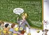 Cartoon: schule (small) by schuppi tagged merkel schule innovation schulklasse schultafel fragen