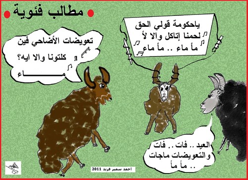 Cartoon: SHEEP REIGHTS (medium) by AHMEDSAMIRFARID tagged sheep,egypt,revolution