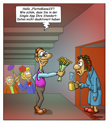 Cartoon: Ortungsdienste (medium) by Troganer tagged ortungsdienste,app,iphone,smartphone
