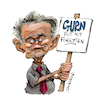Cartoon: Gurner (small) by Ian Baker tagged gurner,gurning,face,pulling,visage,head,ugly,funny,silly,banner,ian,baker,cartoon,caricature,spoof,parody,illustration,humour,humor,comedy,scary,frightening