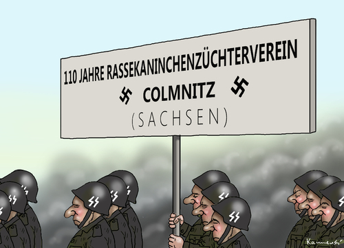 Cartoon: DORFFEIER IN COLMNITZ (medium) by marian kamensky tagged dorffeier,in,colmnitz,dorffeier,in,colmnitz
