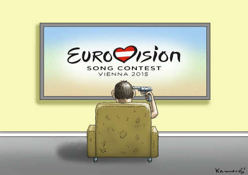 Cartoon: ESC FUN (medium) by marian kamensky tagged kümmert,nach,wien,eurovision,song,contest,kümmert,nach,wien,eurovision,song,contest