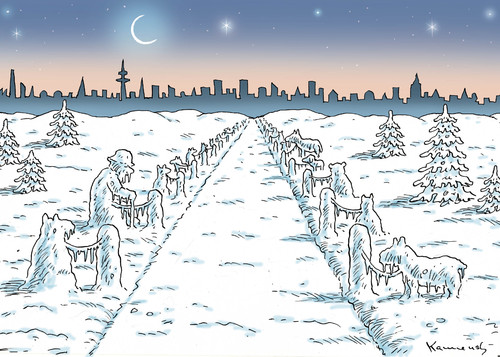Cartoon: NACH DEM FEST (medium) by marian kamensky tagged bescherung,geschenke,weihnachten,klaus,santa,santa,klaus,weihnachten,geschenke,bescherung