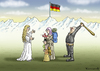 Cartoon: ANKUFT IN DEUTSCHLAND (small) by marian kamensky tagged eu,flüchtlinge,asyl,politik,willkommenskultur,terrorismus,heidenau,horst,seehofer,bayern