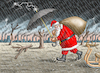 Cartoon: INDUSTRIESANTA (small) by marian kamensky tagged industriesanta weihnachten klimawandel