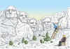 Cartoon: Mount Rushmore (small) by marian kamensky tagged coronavirus,epidemie,gesundheit,panik,stillegung,george,floyd,twittertrump,pandemie