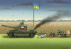 Cartoon: RUSSE FREUND UND HELFER (small) by marian kamensky tagged ukraine,konflikt,minsk,putin,poroschenko,merkel,hollande