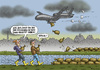 Cartoon: Sinnflutartiger Euro Hawk (small) by marian kamensky tagged flut,eurohawk,verteidigundsminister,de,meizere