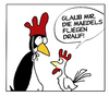 Cartoon: mädelsfliegendrauf (small) by Mergel tagged pinguin,hahn,anmache,liebe