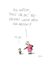 Cartoon: Richtige Antwort (small) by fussel tagged ja,arschlecken,antwort