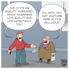 Cartoon: Air quality (small) by Timo Essner tagged city,life,air,quality,expectancy,cartoon,timo,essner
