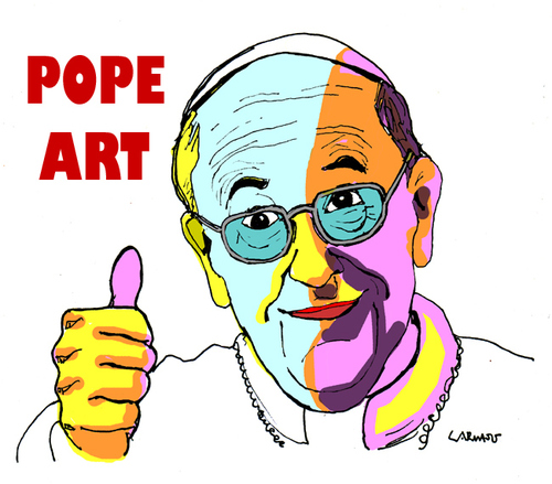 Cartoon: POPe Art (medium) by Carma tagged pop,art,pope,francis