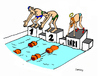 Cartoon: Swimming (small) by Carma tagged swim,swimming,jesus,religion,pool