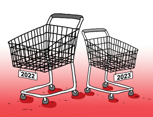 Cartoon: nakupy23 (medium) by Lubomir Kotrha tagged inflation,inflation