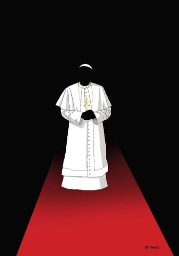 Cartoon: newpope (medium) by Lubomir Kotrha tagged pope,papst