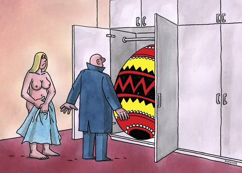 Cartoon: skrinokras (medium) by Lubomir Kotrha tagged easter,eggs,whip