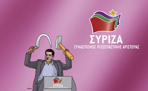 Cartoon: syrizakladivo (medium) by Lubomir Kotrha tagged greece,election,europa,eu,euro,syriza