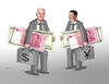 Cartoon: bidchin (small) by Lubomir Kotrha tagged china,usa,dollar,economy,money