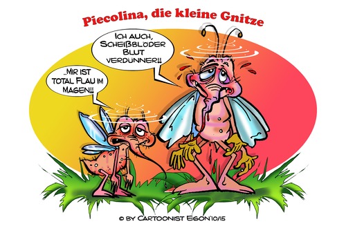 Cartoon: Blutverdünner (medium) by Egon58 tagged gnitzen,insekten,piesacker