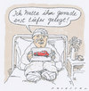 Cartoon: amputant (small) by Andreas Prüstel tagged autounfall,beinamputation,krankenhaus