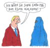 Cartoon: burka (small) by Andreas Prüstel tagged burka,verhüllung,flirt,einladung