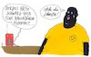 Cartoon: hauchdünn (small) by Andreas Prüstel tagged politbarometer,umfragewerte,bundestagswahl,parteien,koalitionen,union,fdp,schwarzgelb,borussia,dortmund,cartoon,karikatur,andreas,pruestel