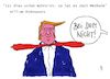 Cartoon: nicht (small) by Andreas Prüstel tagged usa,trump,außenpolitik,innenpolitik,unberechenbarkeit,wahnsinn,zitat,shakespeare,cartoon,karikatur,andreas,pruestel