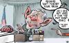 Cartoon: Bye Bush! (small) by kap tagged bush kap white house brain politics obama usa