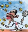 Cartoon: Tenist Obama (small) by kap tagged obama usa politics kap