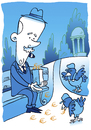 Cartoon: Krümelmonster (small) by astaltoons tagged gehalt,lohn,lohnverhandlungen,geringverdiener