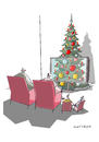 Cartoon: Weihnachten (small) by Mattiello tagged weihnachten,tannenbaum,tv,familie,heiligabend