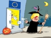 Cartoon: Brexit immer wieder 2 (small) by RABE tagged brexit,no,deal,johnson,boris,downing,street,austritt,eu,brüssel,london,rabe,ralf,böhme,cartoon,karikatur,pressezeichnung,farbcartoon,tagescartoon,may,juncker,luxemburg,halloween,hexe,hexer,kürbis,briefe,parlament,besen,aufschiebung,verlängerung