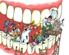 Cartoon: Zahn (small) by RABE tagged zahn,zähne,zahnarzt,gebiss,künstler,zahnstein,rabe,ralf,böhme,cartoon,karikatur,farbcartoon,maler,fotograf,bildhauer,zahnkrone,mundhöhle