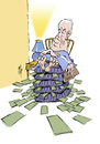 Cartoon: Fortisgate (small) by stip tagged ceo,fortis,lippens,money,scandal,bank,banking