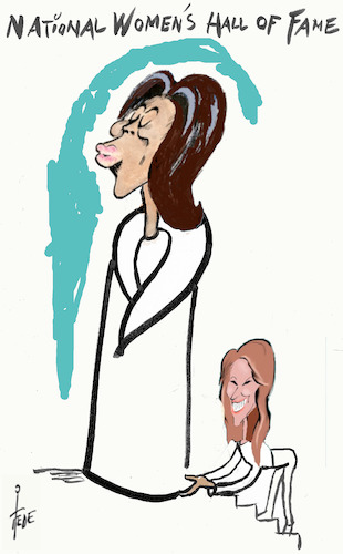 Cartoon: Michelle Obama (medium) by tiede tagged michelle,obama,hall,of,fame,tiede,cartoon,karikatur,michelle,obama,hall,of,fame,tiede,cartoon,karikatur