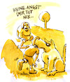 Cartoon: Alltagsmythen (small) by REIBEL tagged hund,beissen,bellen,frauchen,park,leine,leinenlos,kopf
