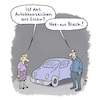 Cartoon: Mißverständnis (small) by Lo Graf von Blickensdorf tagged stadt,essen,kfz,nummernschild,auto,verkehr,mann,frau,mißverständnis,zulassung,versicherung,frage