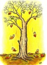 Cartoon: The difficult separation (small) by menekse cam tagged autumn,end,difficult,separation,leaves,tree,weather,winter,cold,sadness