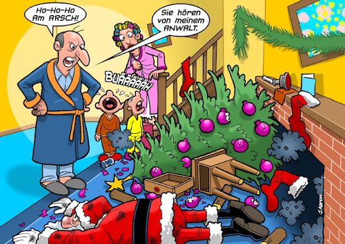 Cartoon: Ho Ho Hoppla (medium) by Chris Berger tagged santaw,klaus,weihnachtsmann,weihnachten,xmas,christmas,ho,santaw,klaus,weihnachtsmann,weihnachten,xmas,christmas