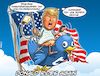 Cartoon: Donald Rides Again (small) by Chris Berger tagged trump,twitter,covid,pandemie,corona,tweet,krankenhaus,amerika,usa