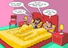 Cartoon: Gedanken (small) by Chris Berger tagged paar,bett,gedanken,pizza,bier,liebe,träumen,lieferdienst