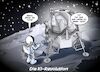 Cartoon: Künstliche Intelligenz (small) by Chris Berger tagged ki,alexa,siri,google,künstliche,intelligenz,weltraum,astronaut,mond,raumkapsel