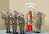 Cartoon: Letzte Worte (small) by Chris Berger tagged hinrichtung,erschiessungskommando,militär,clown,torte,witz